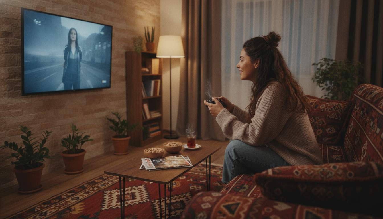 Kobieta grająca w gry online