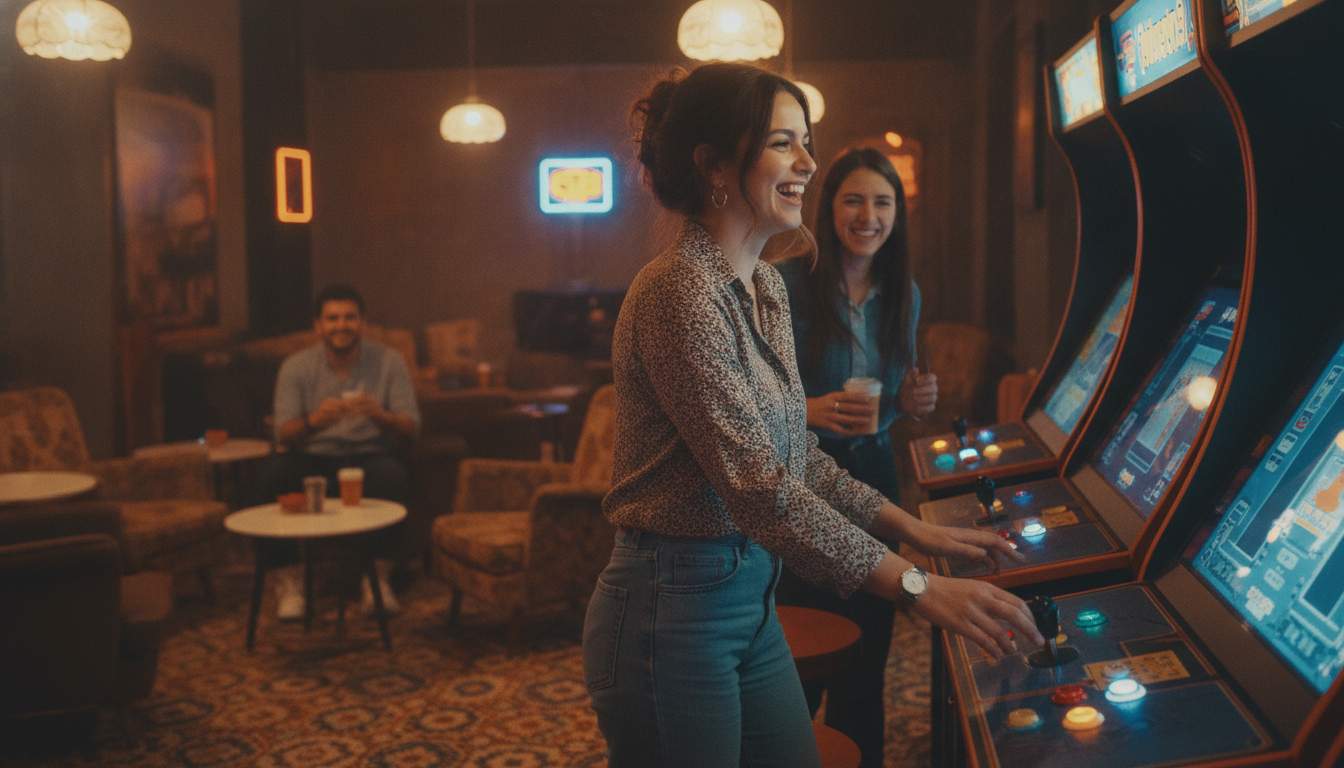 Automaty w Win2Chill Kobieta grająca na automatach